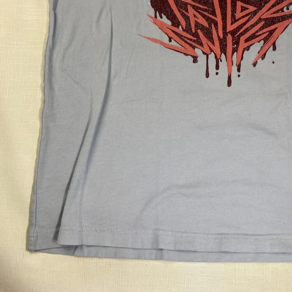 Taylor Swift METAL SKULL Light Blue Tshirt! Concert Tour Retro Merch Sz Large - Picture 6 of 13